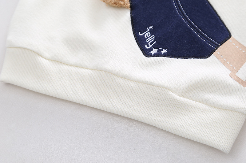 Conjunto de sudadera infantil con osito de peluche