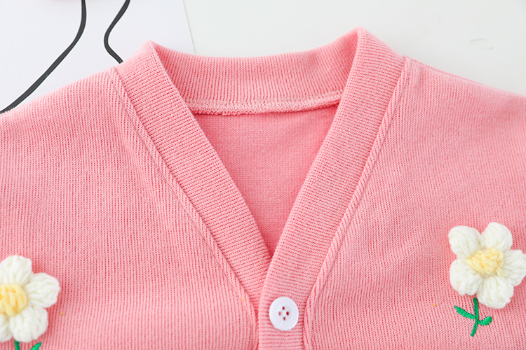 Conjunto de camisa infantil con cuello de flores