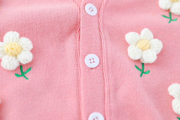 Conjunto de camisa infantil con cuello de flores