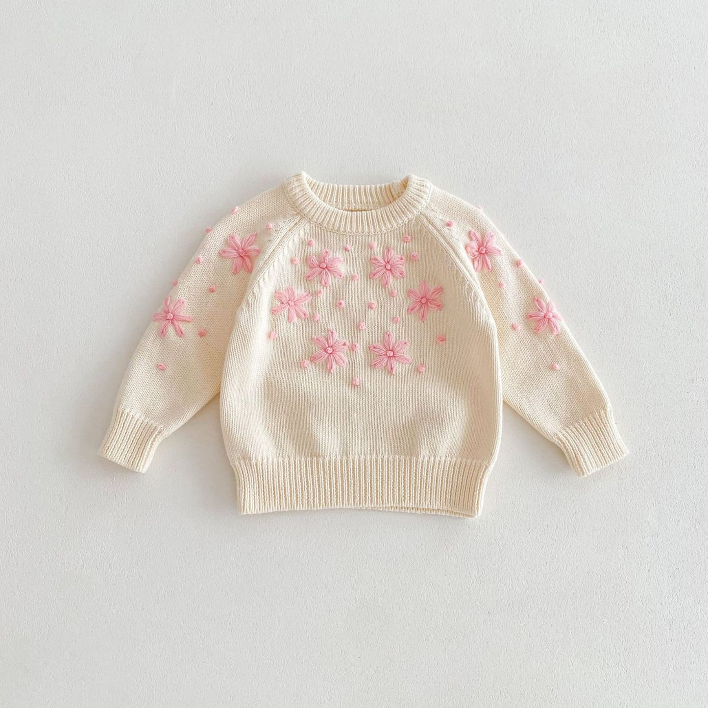 Infant Girls’ Knit Winter Romper with Flower