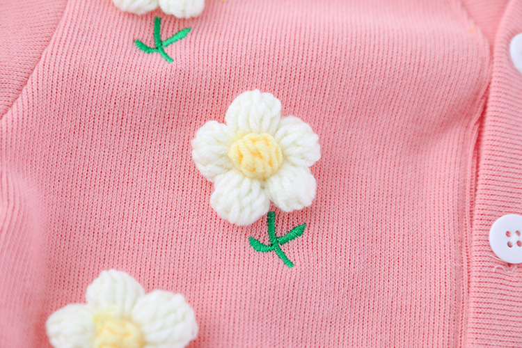Conjunto de camisa infantil con cuello de flores