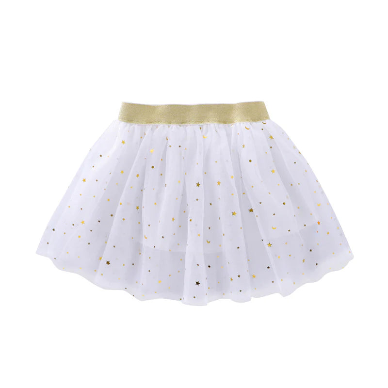 Falda de tul con estrellas para niña