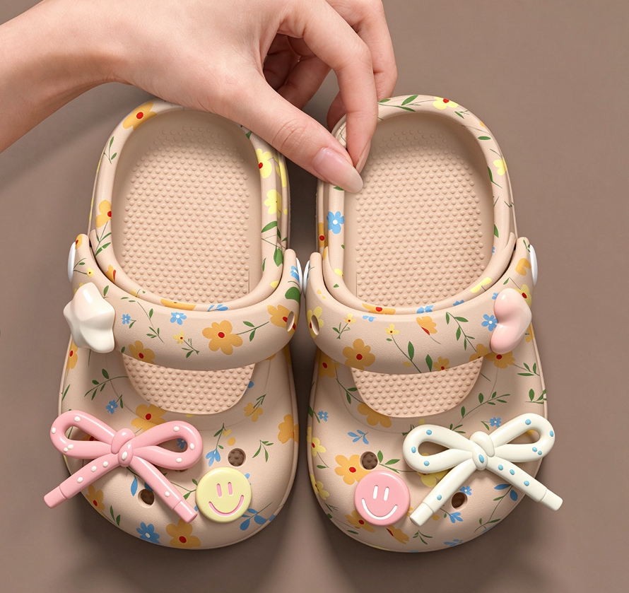 EVA Bow Decor Breathable Anti-slip Home Sandals