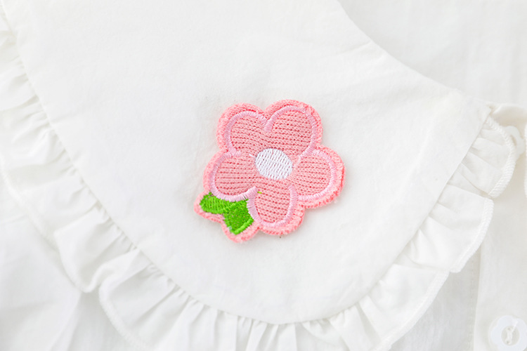 Conjunto de camisa infantil con cuello de flores