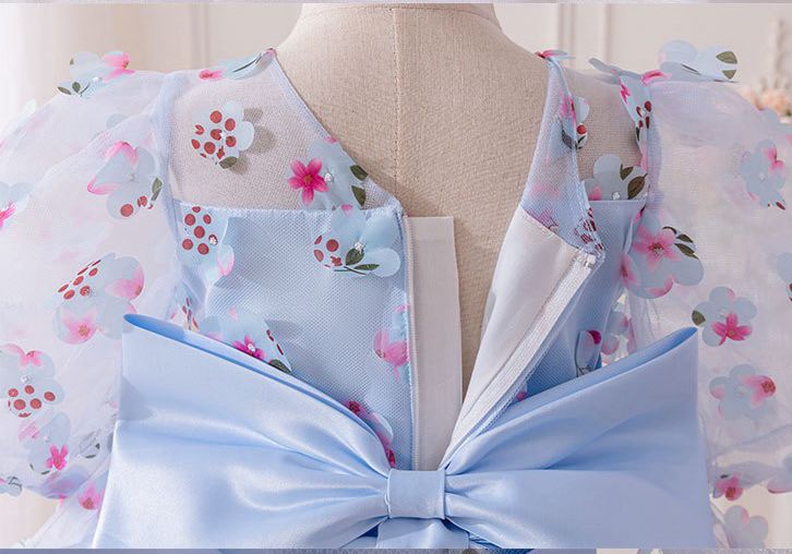 Children's Party Dress with Small Flowers