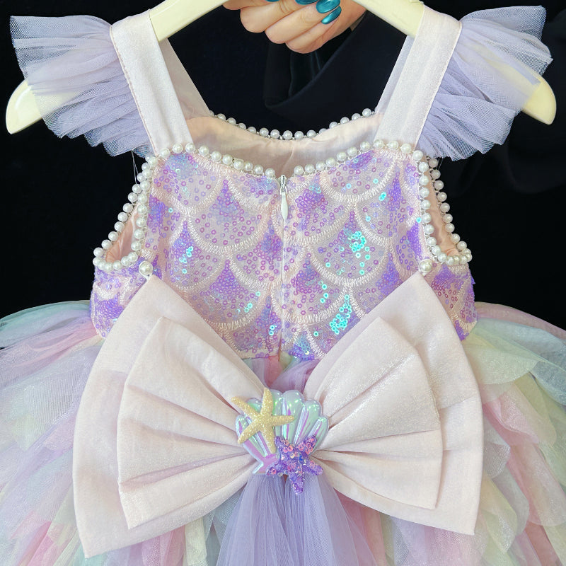 Children's Mermaid Layered Party Dress