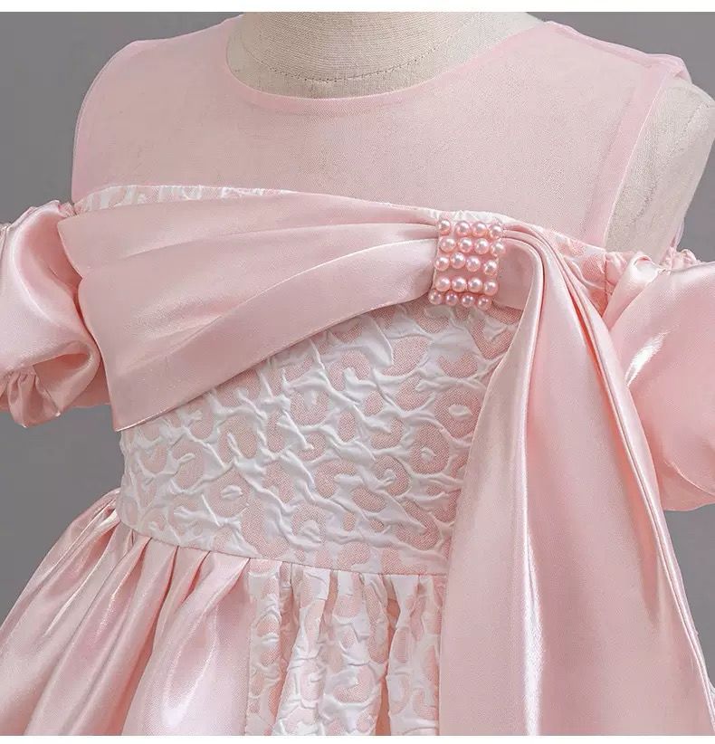 Luxury Children's Party Dress with Drop Sleeves