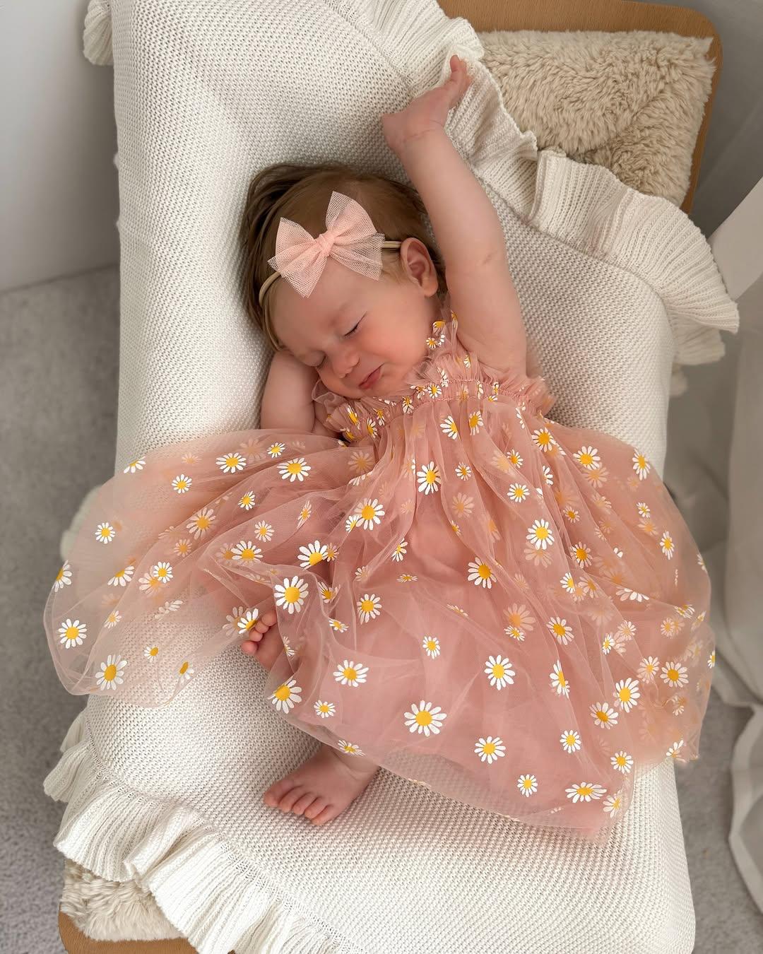 Children's Tulle Dress with Daisies