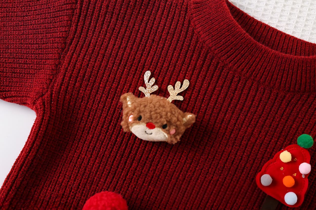 Girls’ Christmas Plaid Outfit