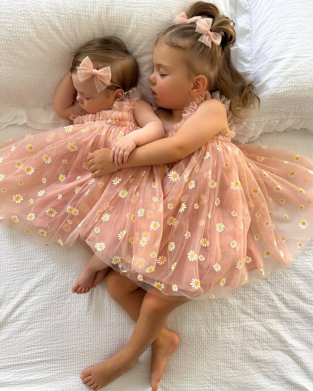 Children's Tulle Dress with Daisies