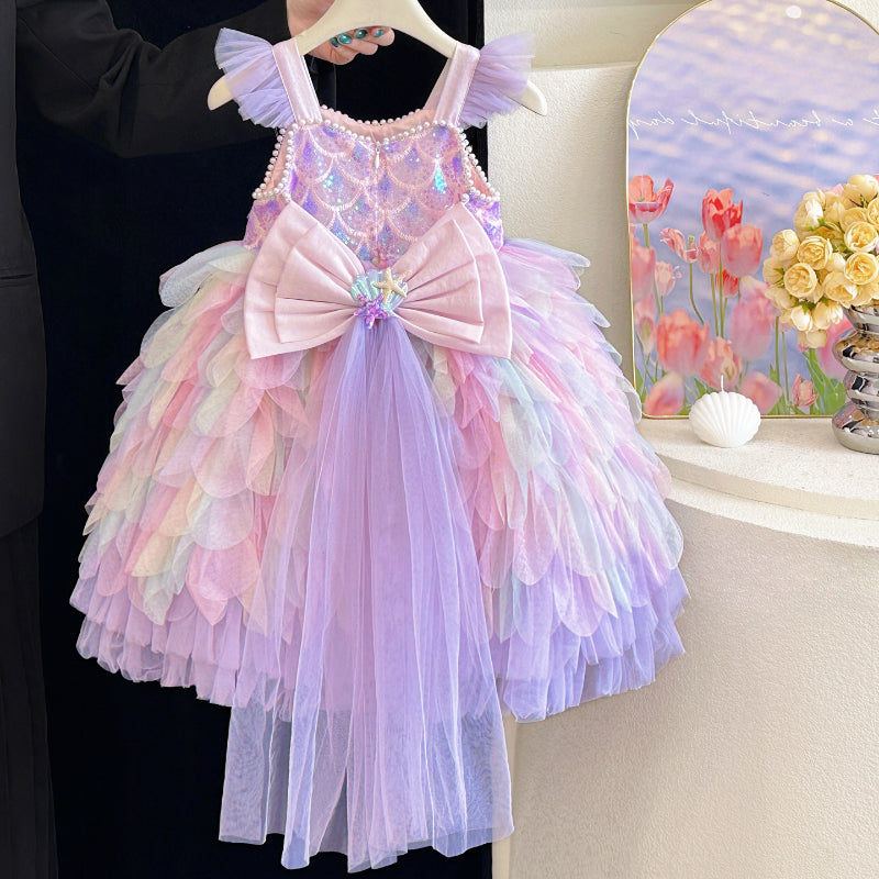 Children's Mermaid Layered Party Dress