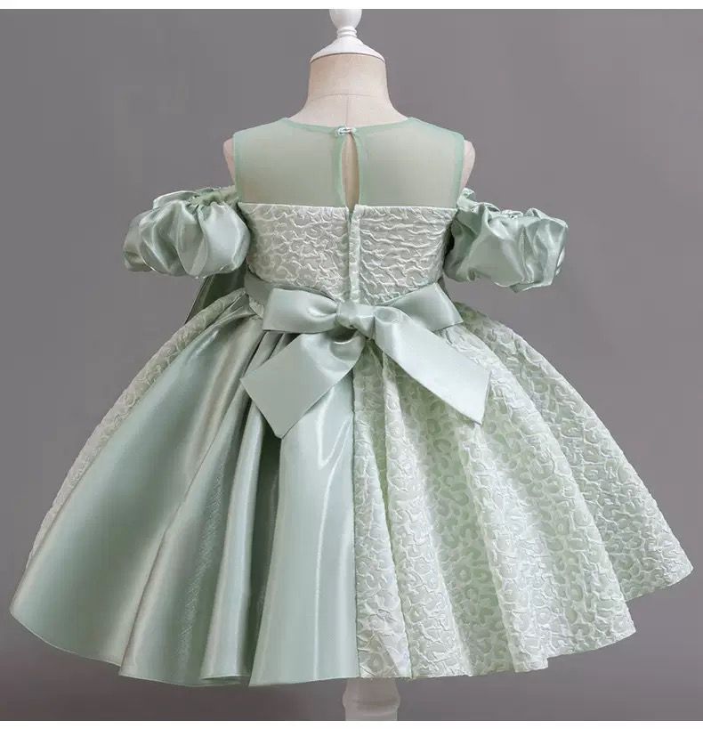 Luxury Children's Party Dress with Drop Sleeves