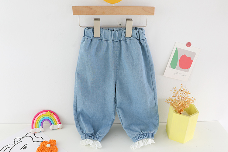 Conjunto de camisa infantil con cuello de flores