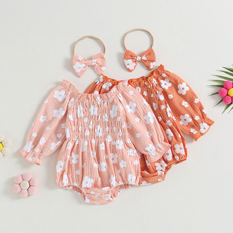 Body infantil florido + diadema