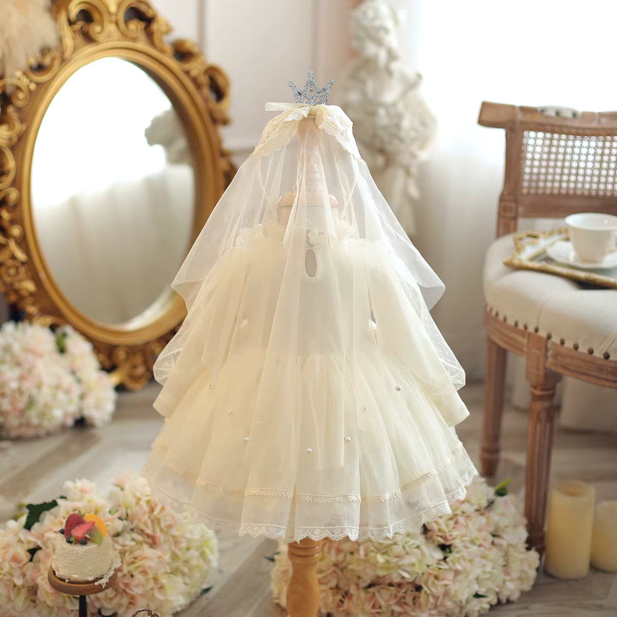 Children's Lace Bow Dress