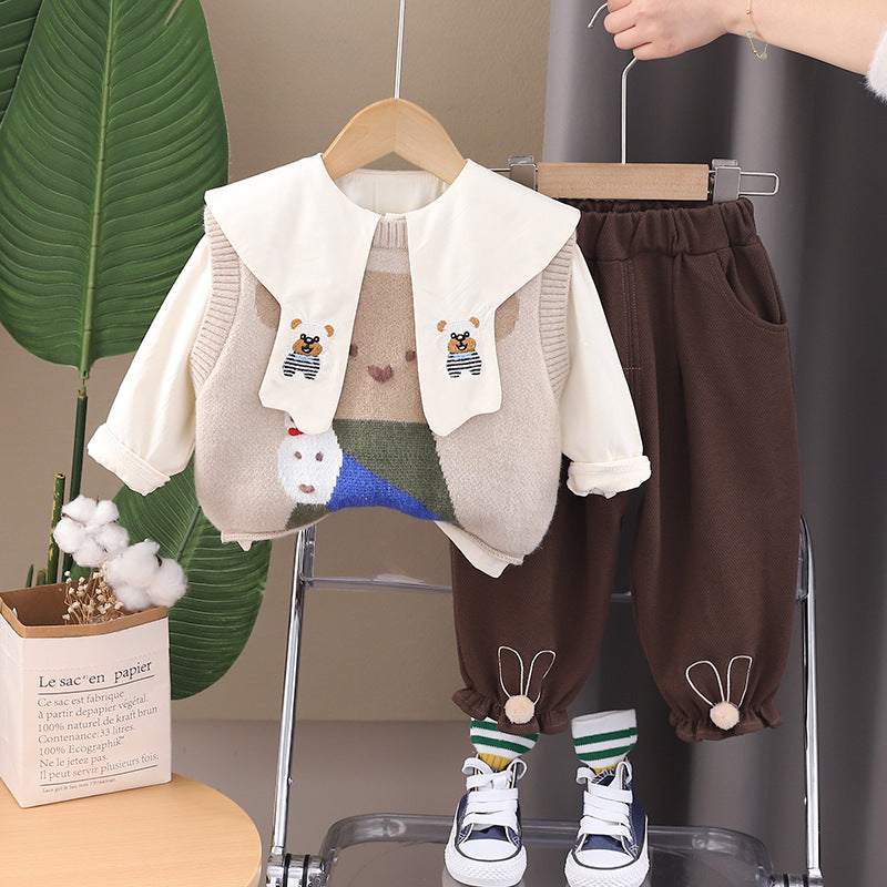 Conjunto Infantil Inverno Ursinho 3 قطع