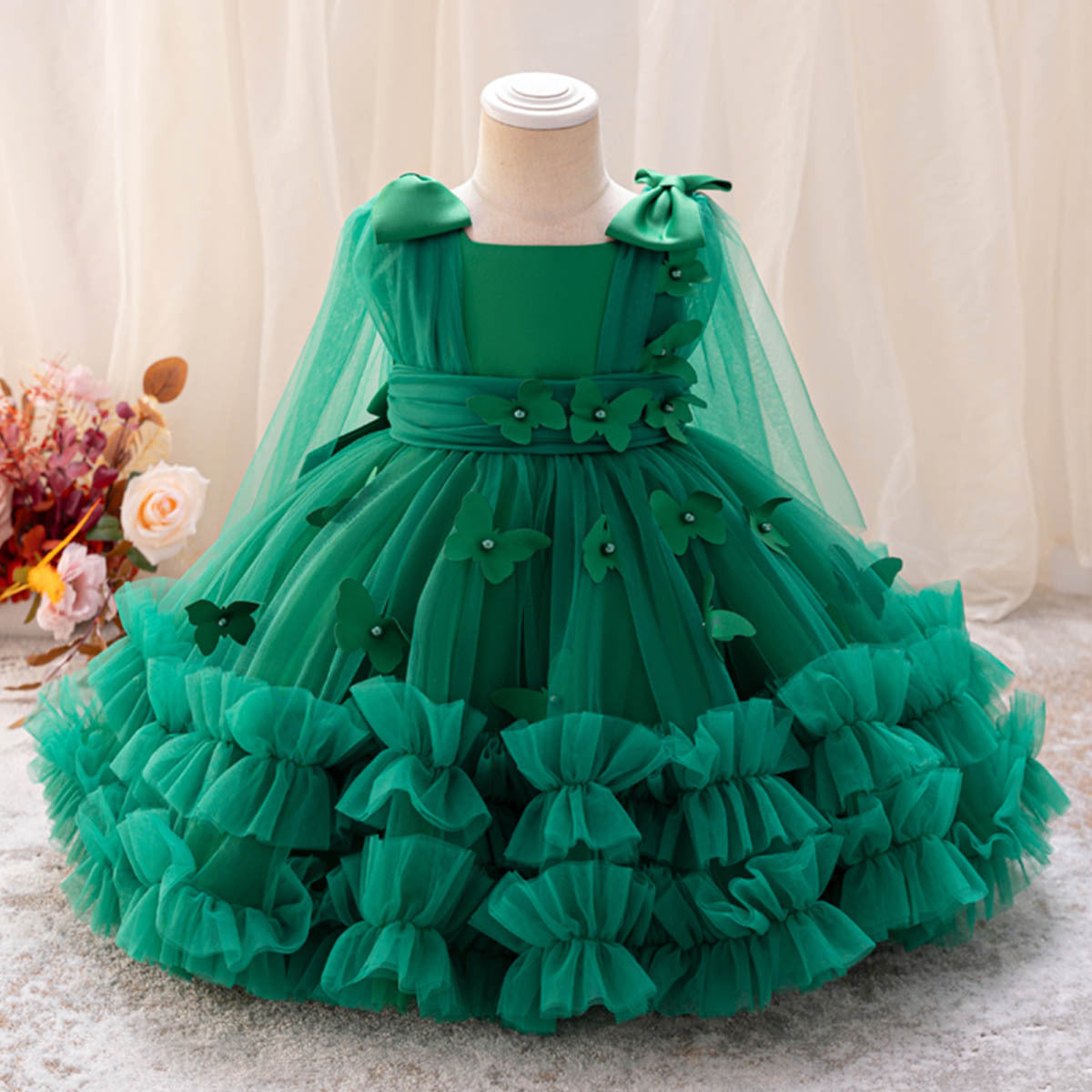 Children's Tulle Dress with Butterflies