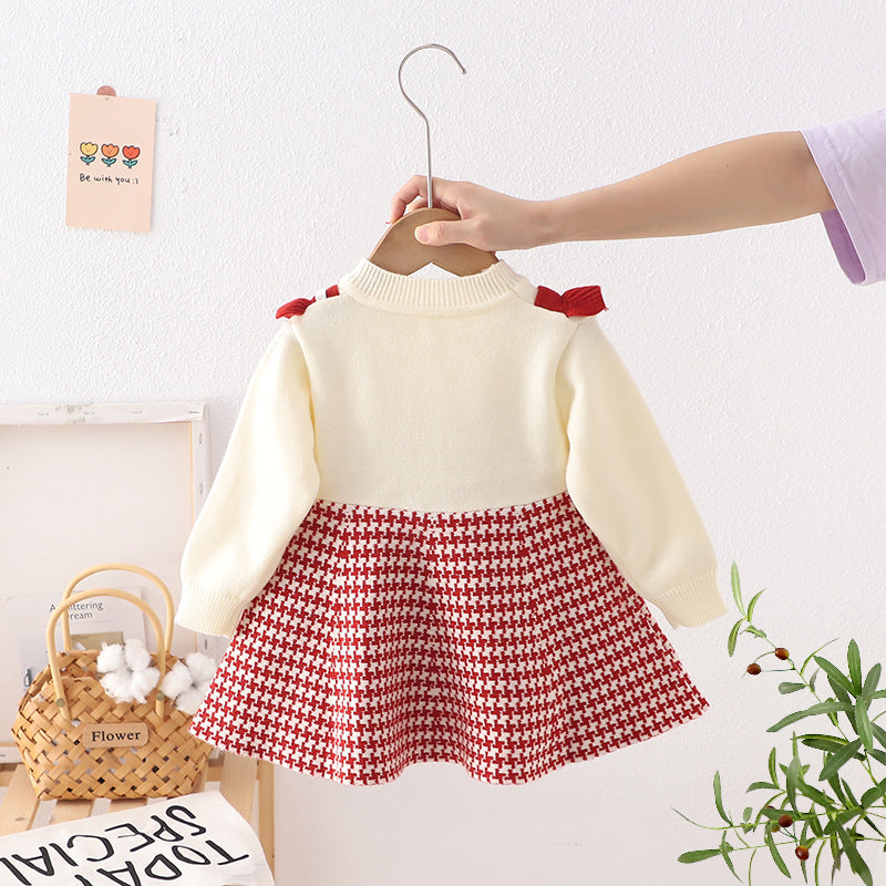 Children's Knitted Flower Dress