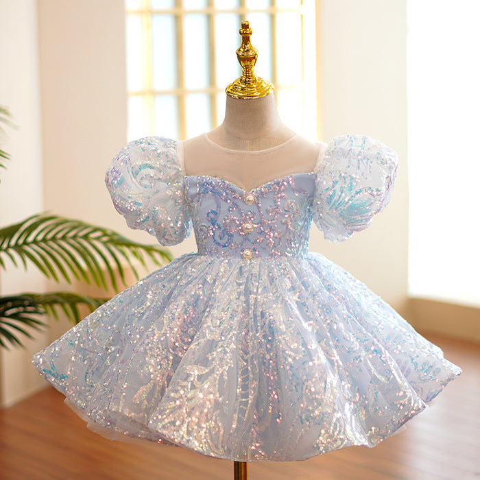 Vestido de fiesta infantil brillante