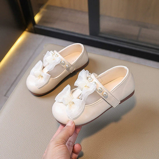 Girls' Pearl Bow Shoes