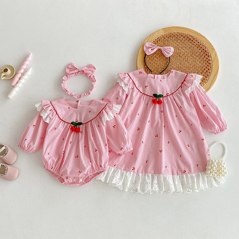 Pink Cherry Children's Bodysuit/Dress