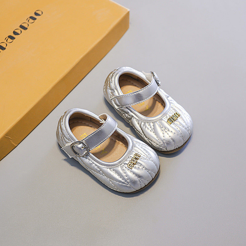 Zapato plano infantil con hebilla MM