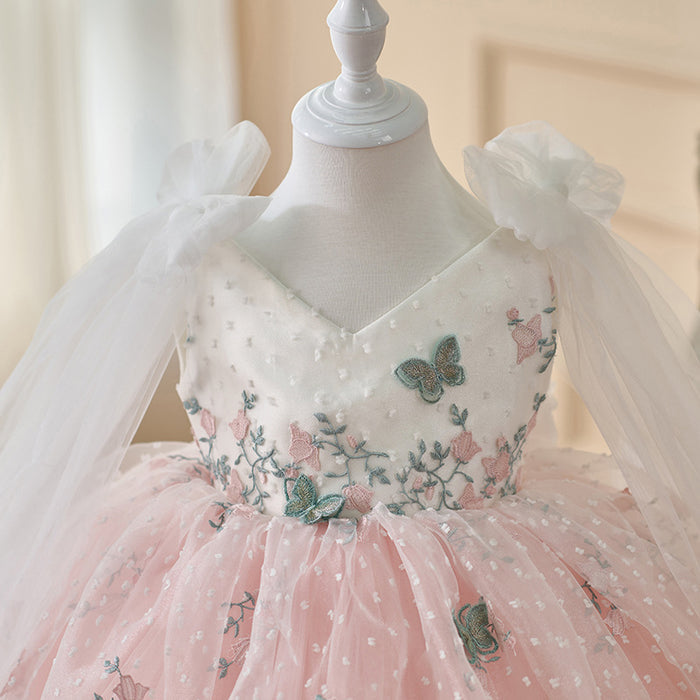 Floral Party Dress with Tulle