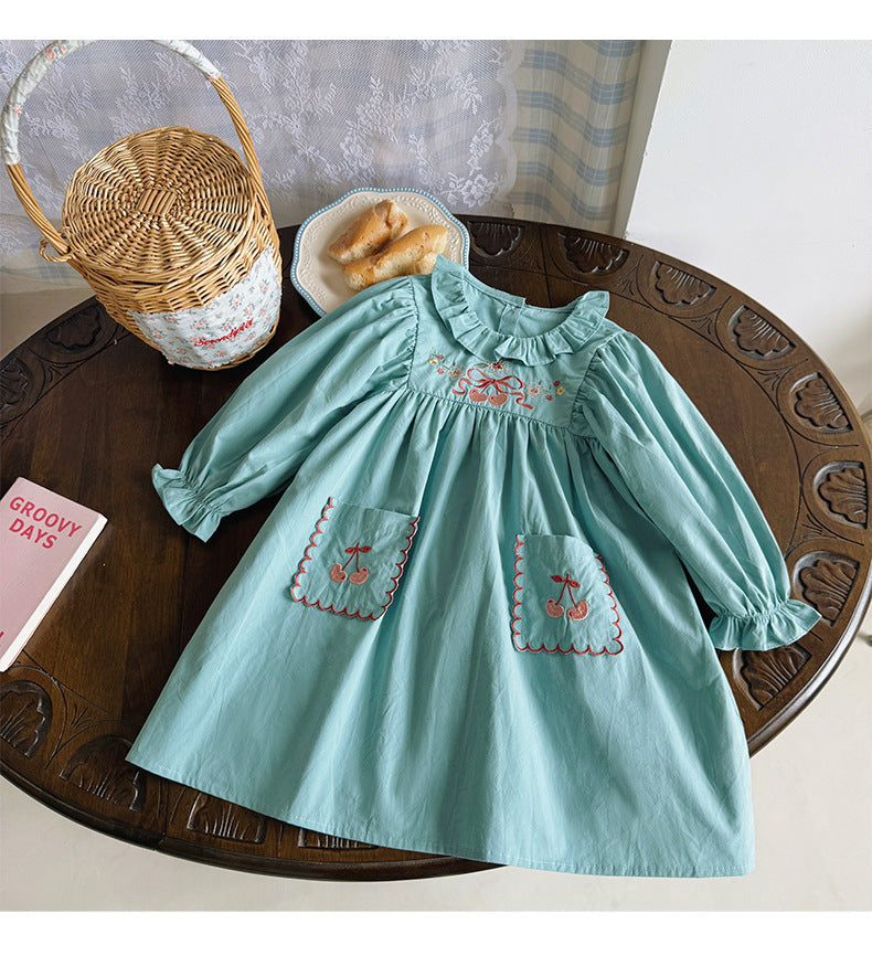 Children's Dress with Fruit Bow