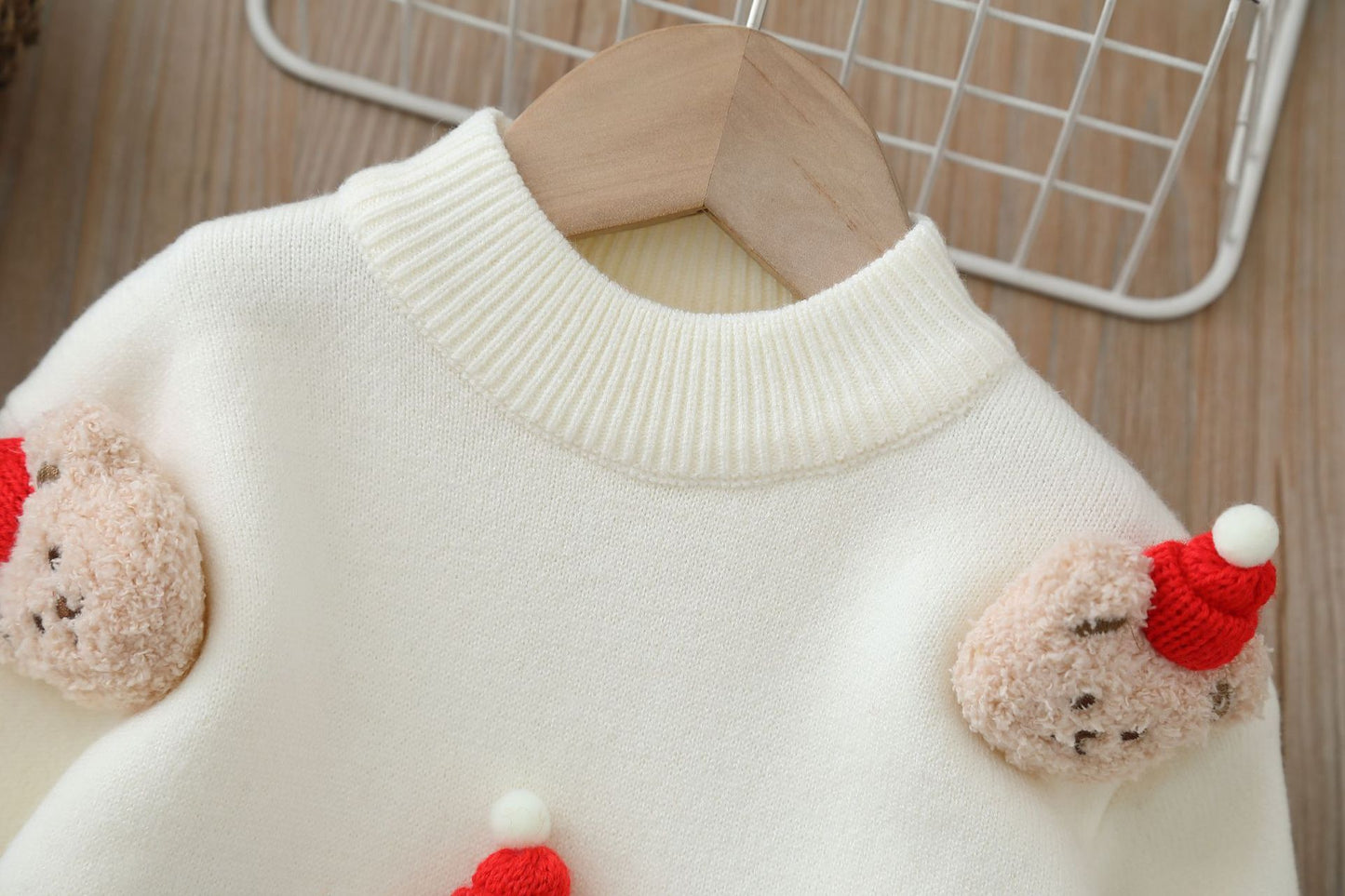 Kids’ Knit Sweater with Teddy Bears