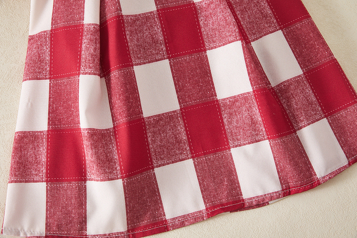 Children's Cherry Plaid Dress