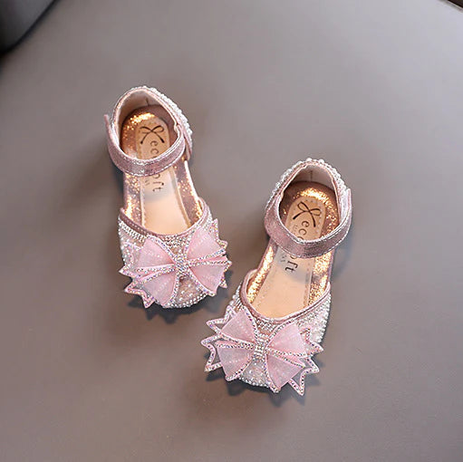 Girls' Shiny Bow Shoes