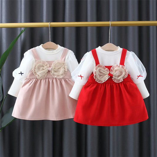 Girls' Set with Bow and Tulle