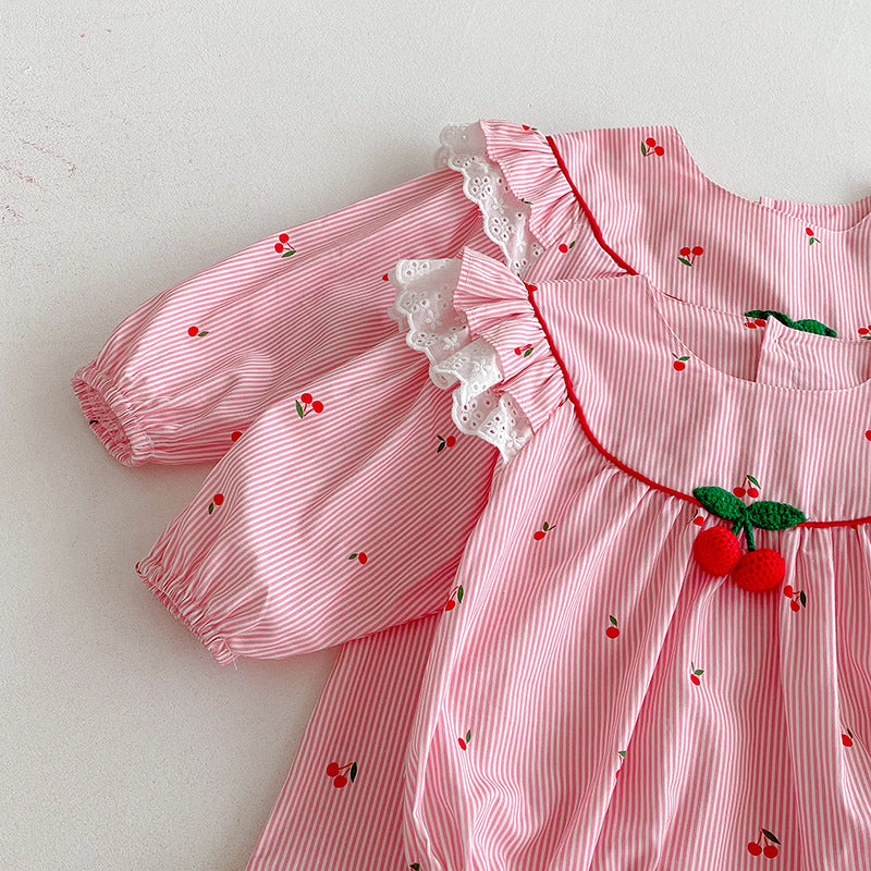 Pink Cherry Children's Bodysuit/Dress