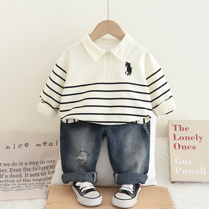 Children's Set Men's Jeans and Stripes