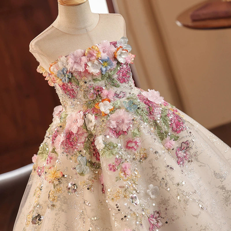 Children's Long Floral Dress