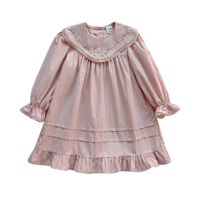 Children's Dress with Lace and Flowers