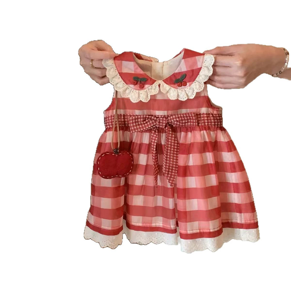 Children's Cherry Plaid Dress