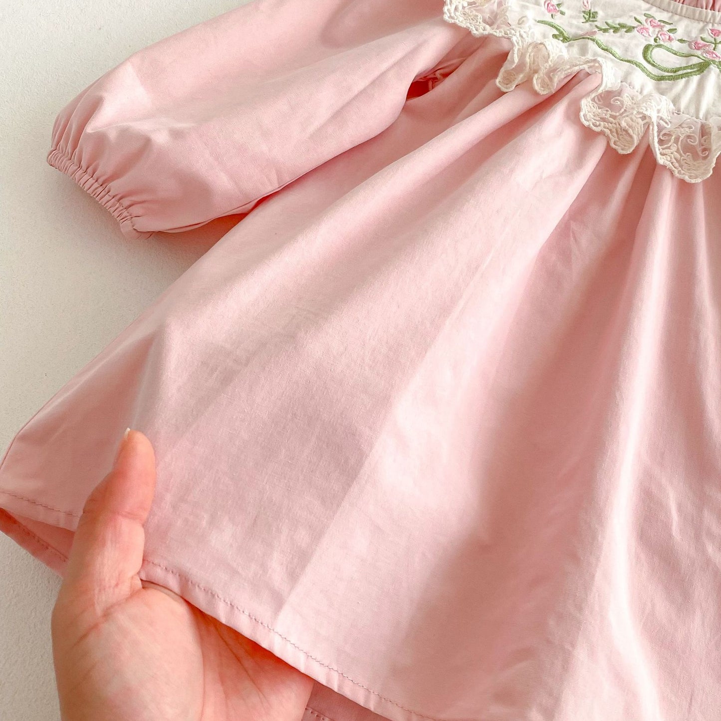Children's Dress with Embroidery and Bow