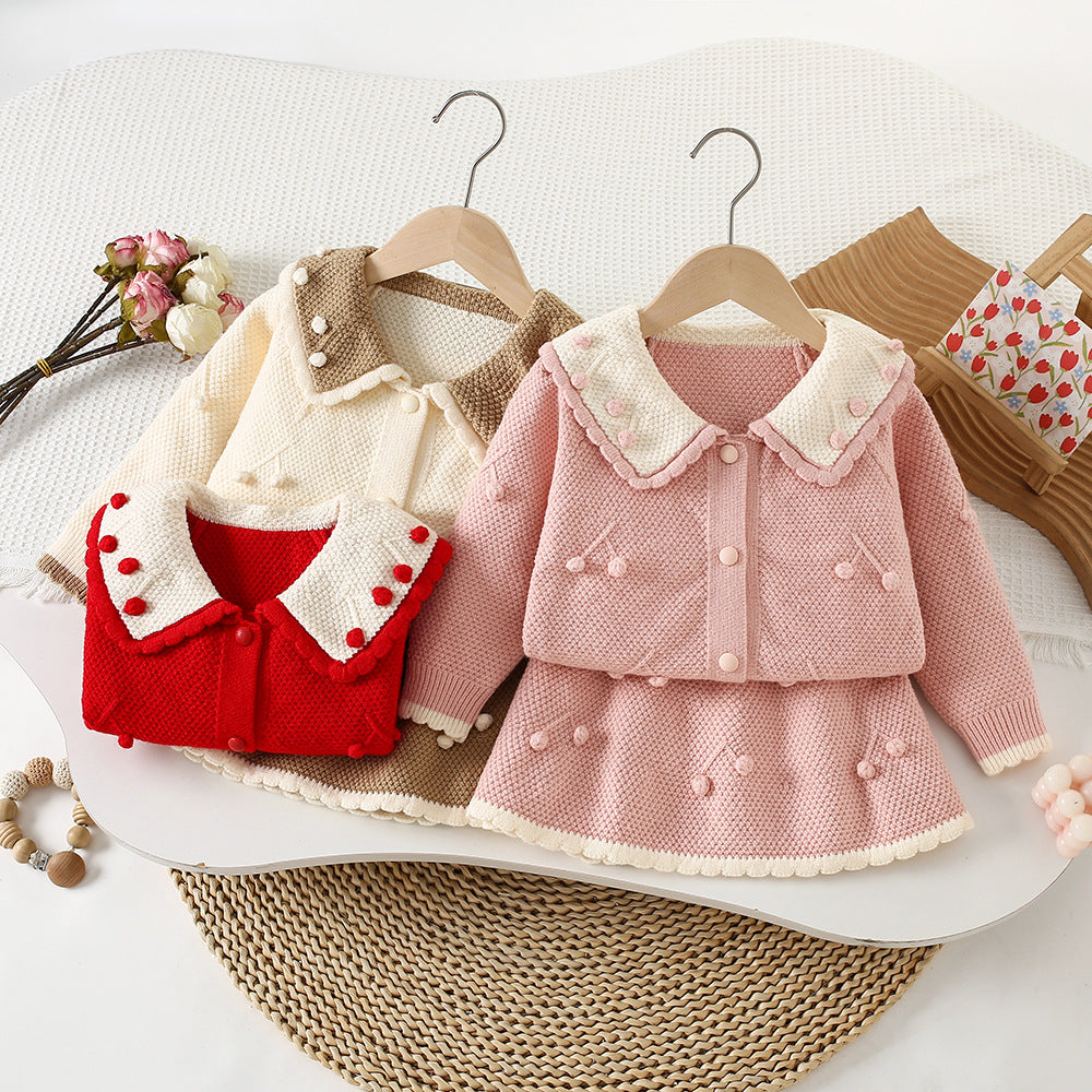 Conjunto de invierno arcoíris para niñas
