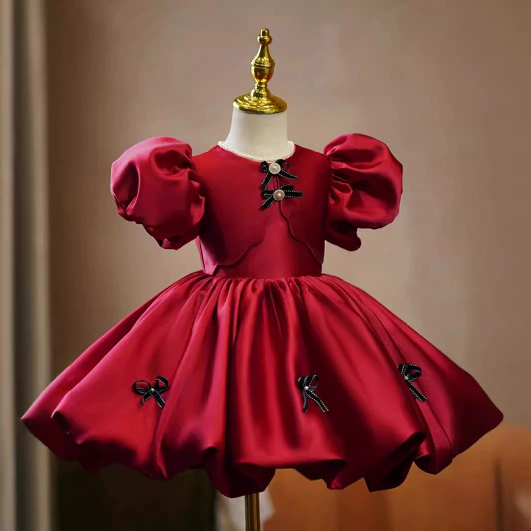 Children's Pearl Bow Dress