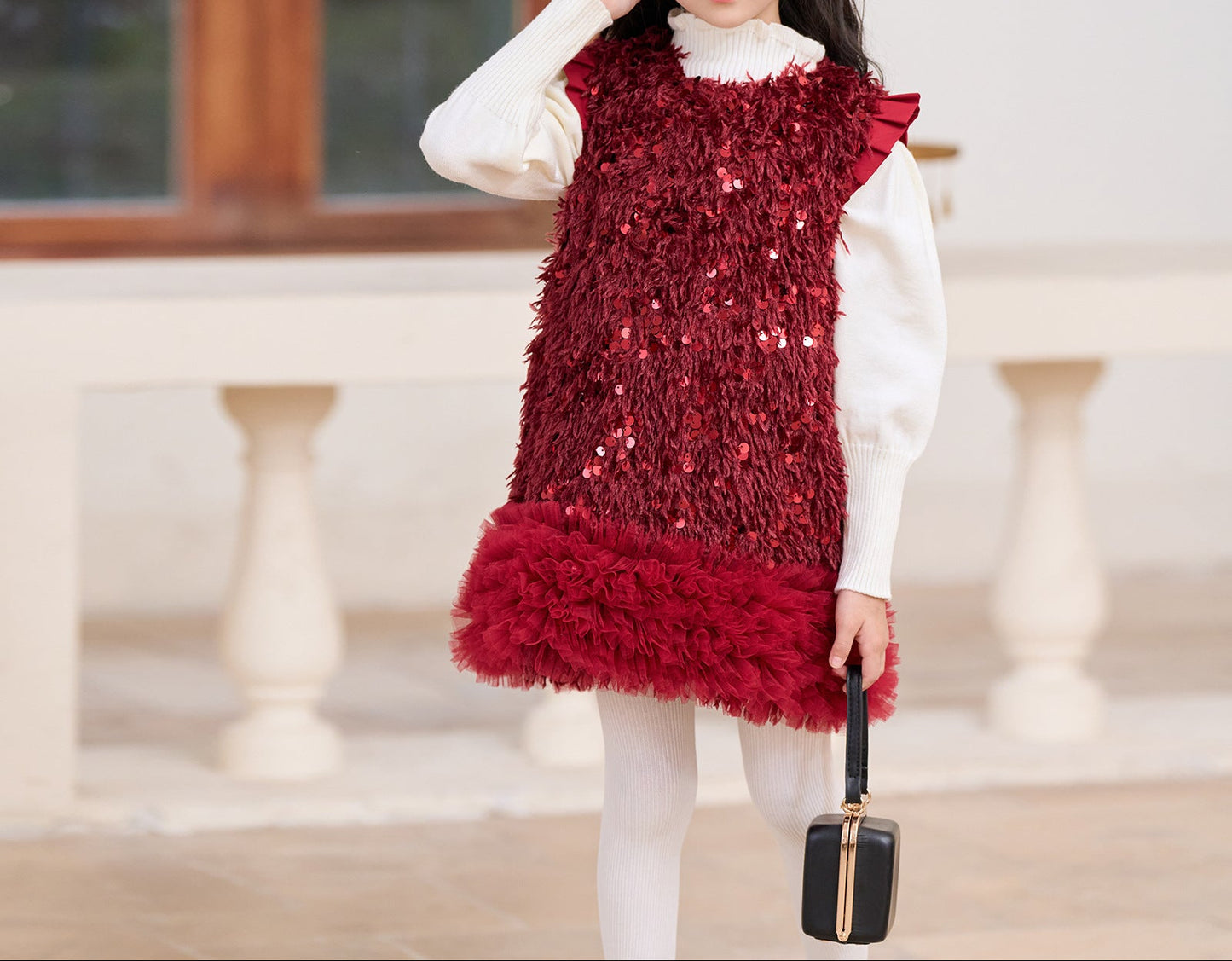 Children's Sequin Bow Dress