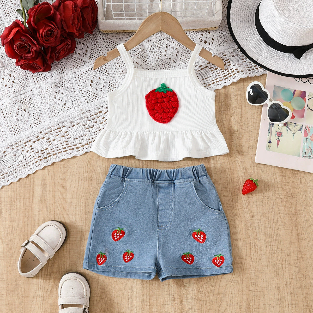 Girls' Summer Strawberry Children's Set
