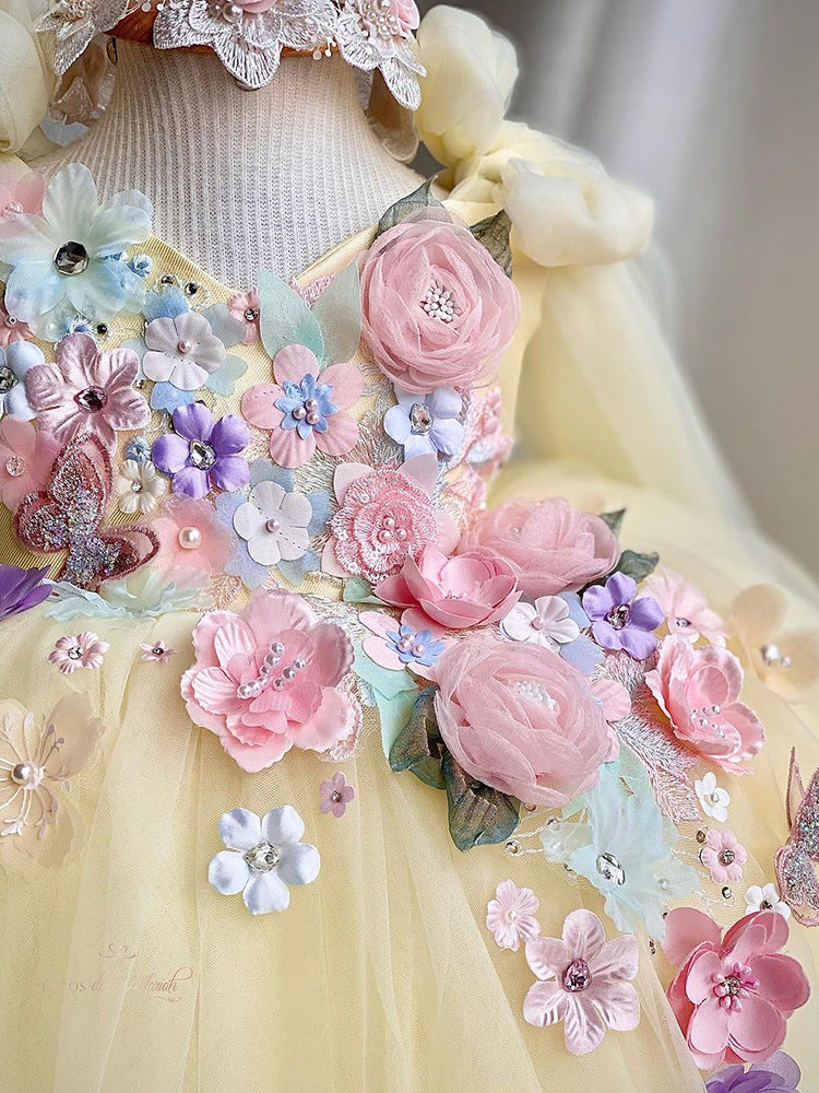Enchanted Garden Green Children's Party Dress