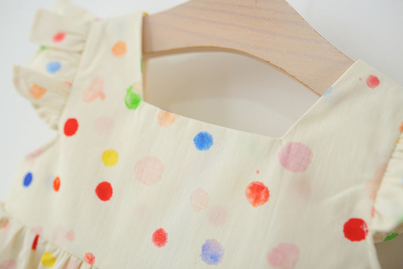 Colorful Polka Dot Children's Dress