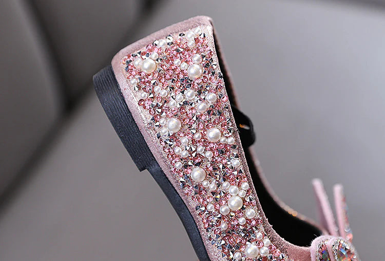 Shiny Bow Girls' Shoes