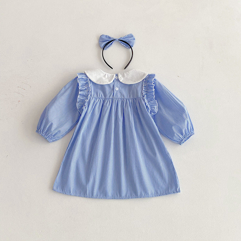 Body/ Striped Children's Dress with Bow