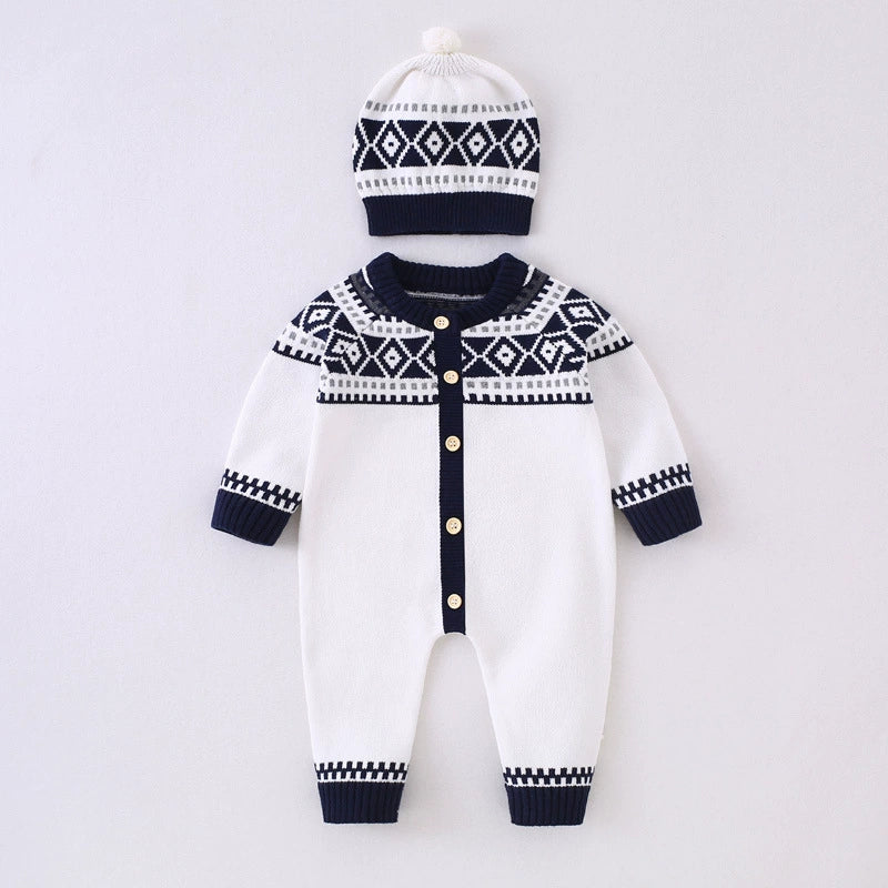 Baby Boys’ Knit Winter Romper
