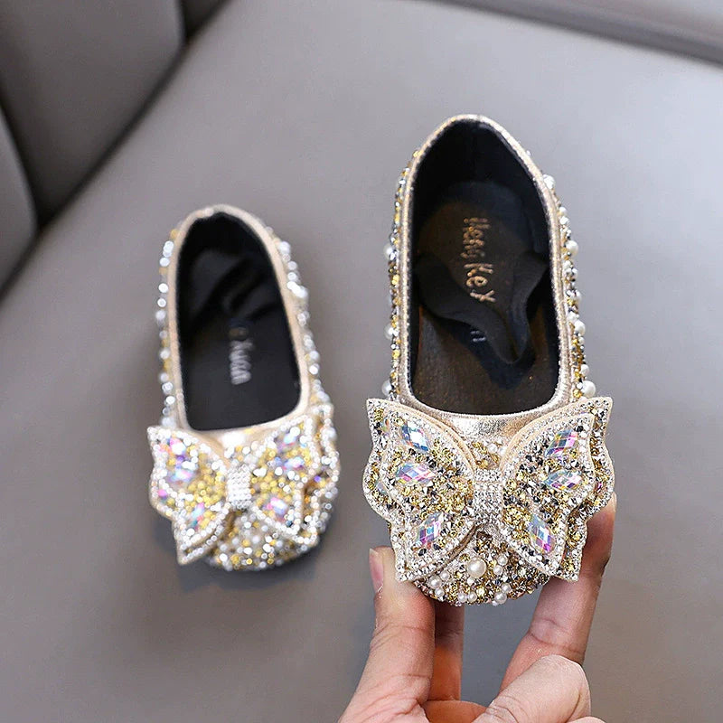 Shiny Bow Girls' Shoes