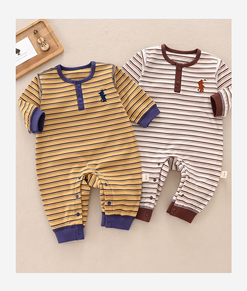 Children's Striped Polo Jumpsuit