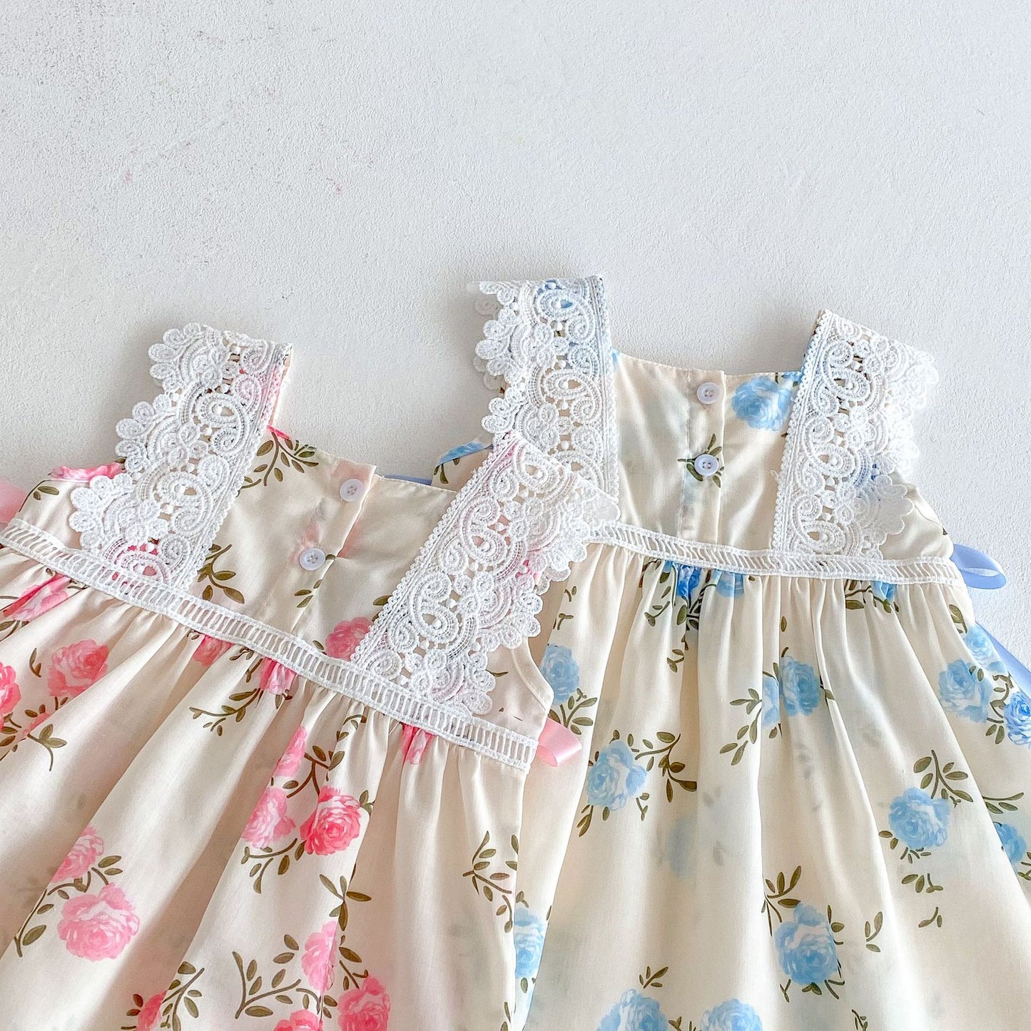 Floral Dress with Bow for Girls